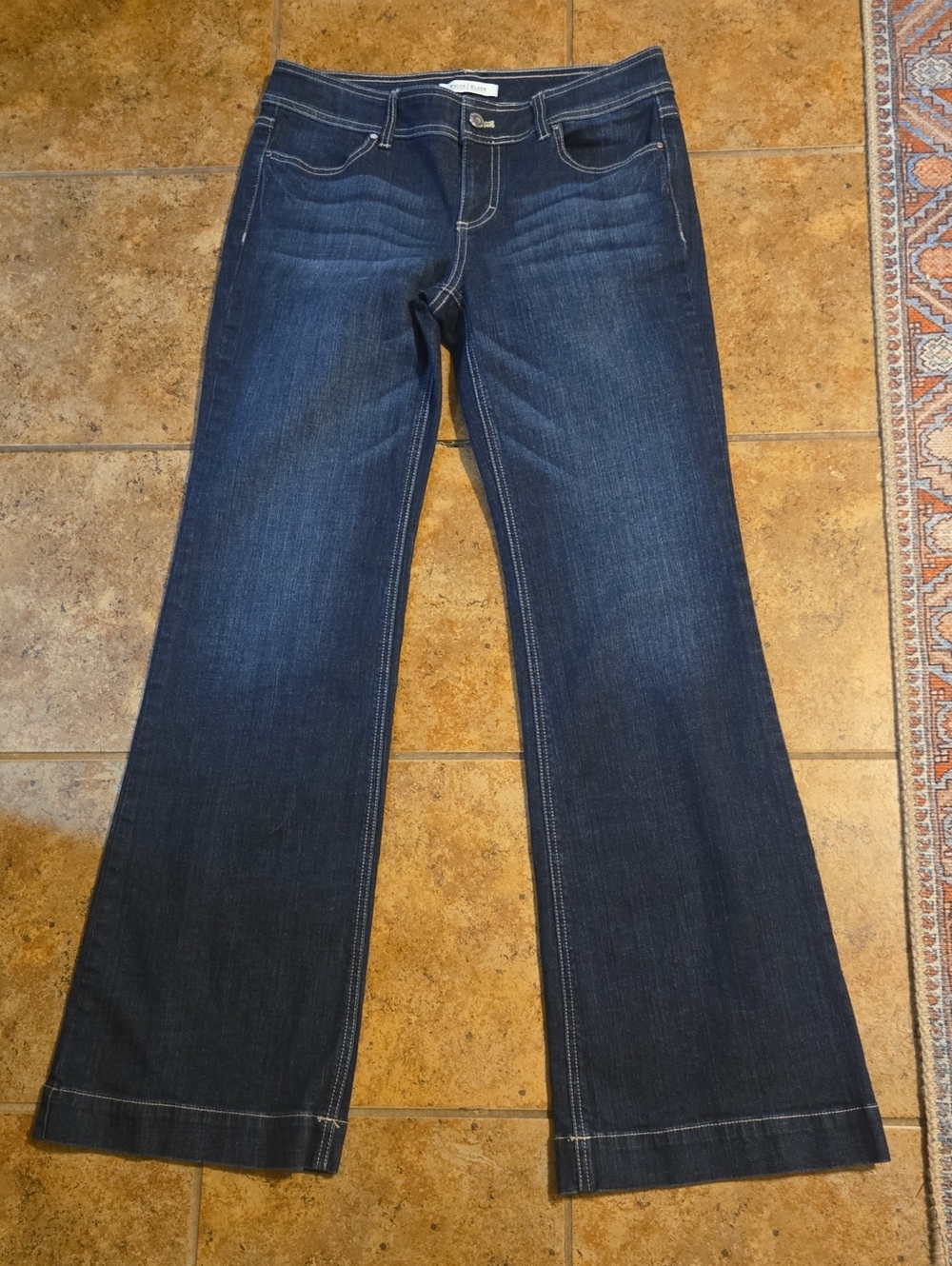 White House Black Market Dark Blue Wide-Leg Jeans